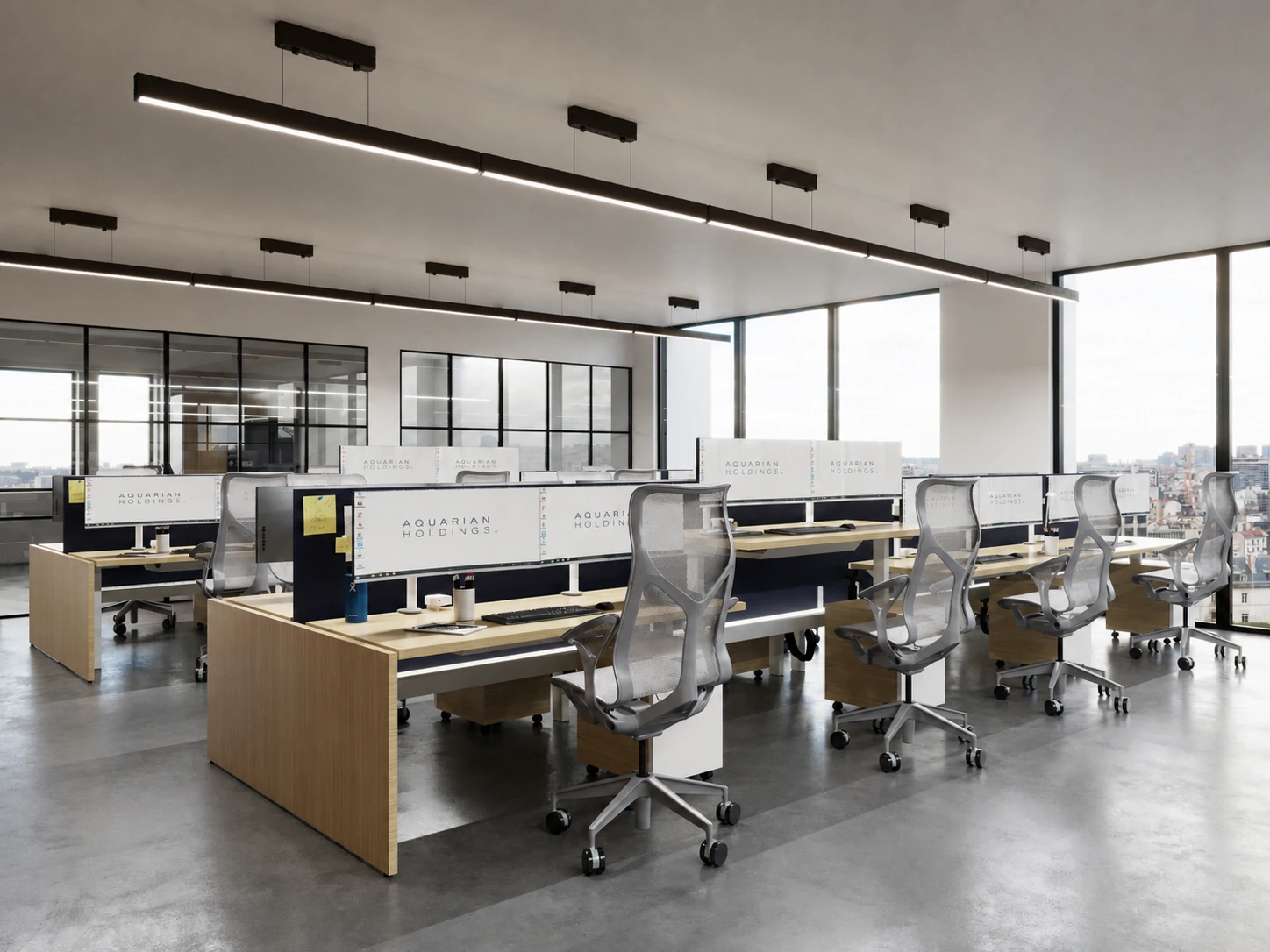 Photoreal workplace CGI by Moholy Studio